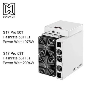 82dB Antminer S17 pro 50T 53T d'occasion avec la double fan de cylindre