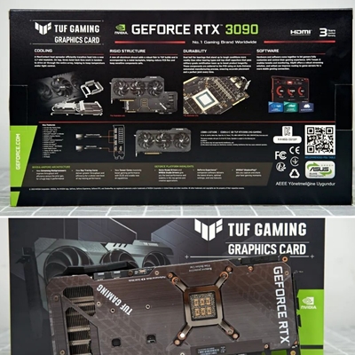 Exploitation noire Rig Carte graphique ASUS TUF GeForce RTX 3090 de 24GB ETH
