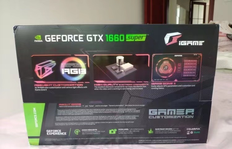 exploitation Rig Carte graphique 1785MHZ IGaMe coloré GeForce GTX 1660 de 6G ETH superbe ultra